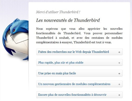 Thunderbird 10 disponible