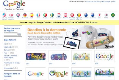 Boutique de ventes de doodles