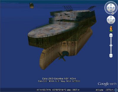 Titanic 3D - Google Earth
