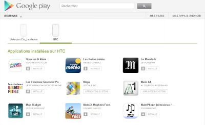 Nouveautés Google Play