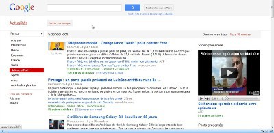 Nouvelle interface de Google Actualites