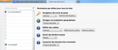 Firefox 6.0 - about:permissions